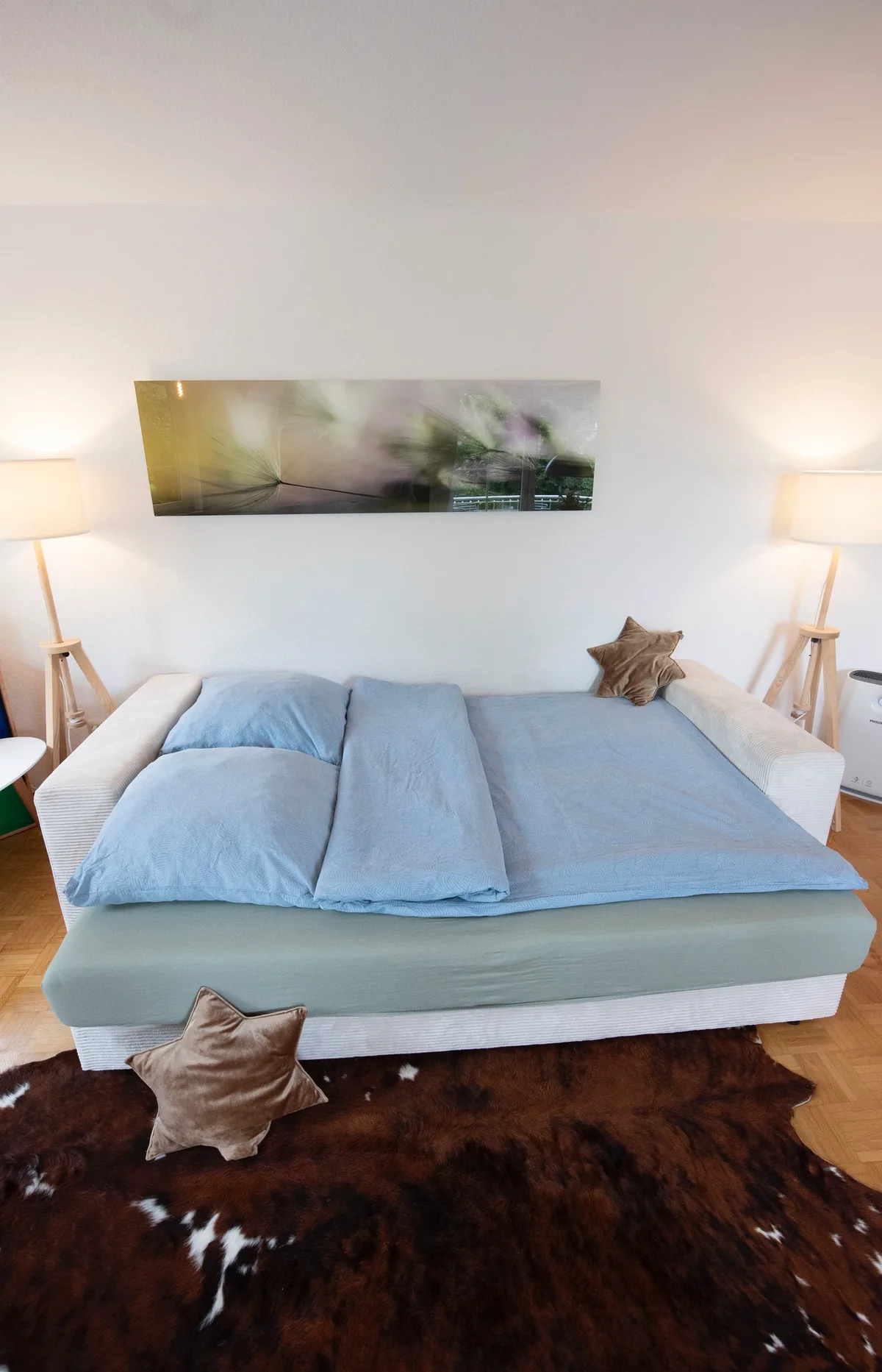 Heideidyll Schlafzimmer mit Dandelion-Bett